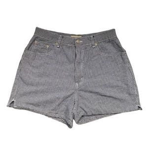 GENERRA Vintage High Waisted Gingham Checkered Black and White Shorts
